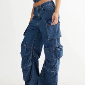 LIONESS SMOKESHOW JEAN BLUE DENIM